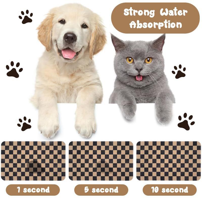 Tapete para mascotas Zoeeya 41x61 cm Impermeable y absorbente a cuadros