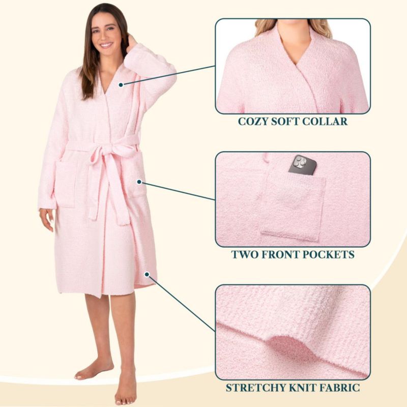 Bata PAVILIA Rosa Claro S/M de Felpa y Confort