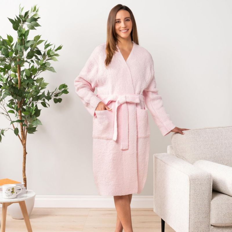 Bata PAVILIA Rosa Claro S/M de Felpa y Confort