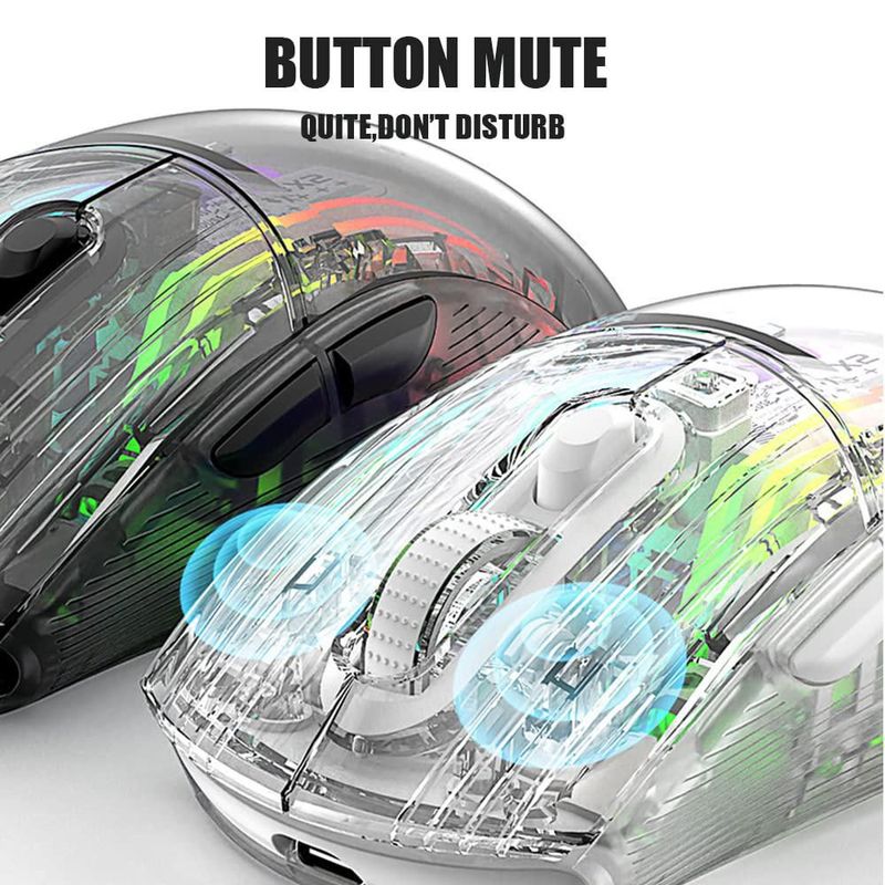 Ratón Attoe Inalámbrico RGB 2400 DPI Doble Modo USB