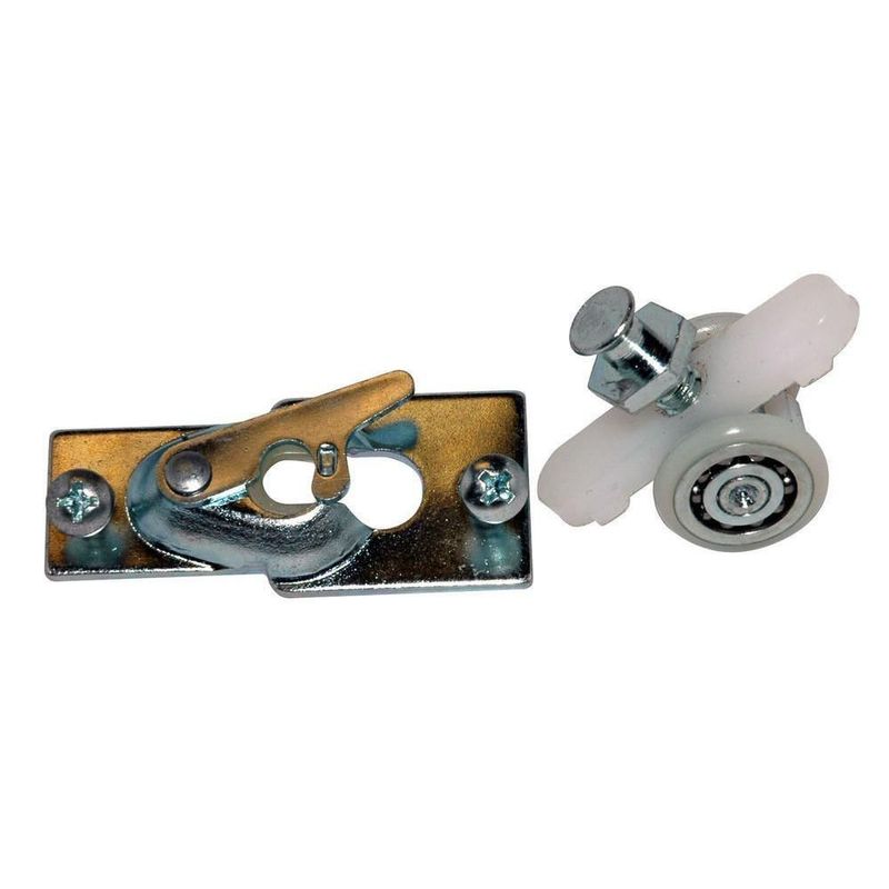 Colgador de Puerta de Armario BARTON KRAMER de 2 Ruedas By-Pass Cromado