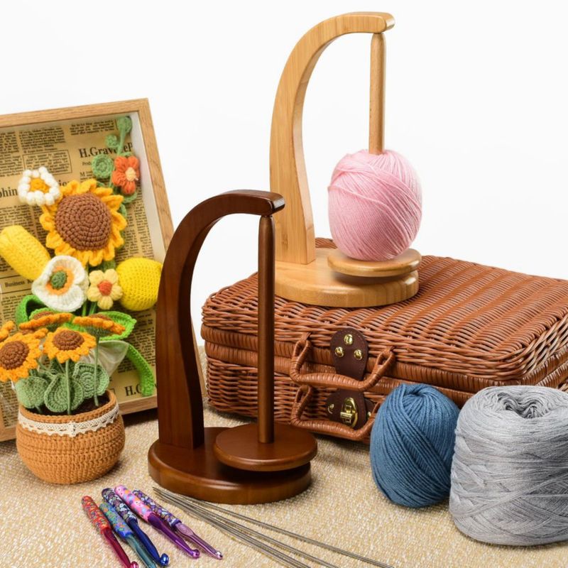 Soporte para ovillos FLYKEY Beige Girador Magnético Estándar