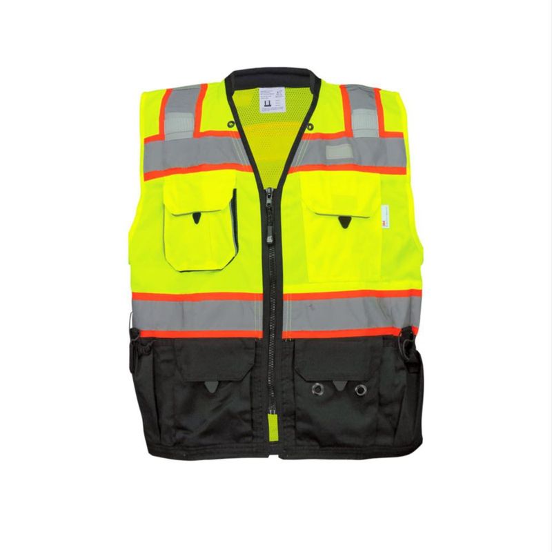 Chaleco de seguridad Global Glove Grande 10 bolsillos alta visibilidad