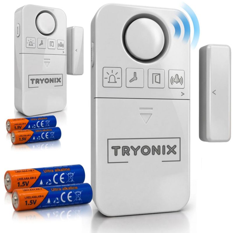 Alarma para Puerta y Ventana TRYONIX Pack de 2 - 130 dB Sensor de 12" (3 cm)