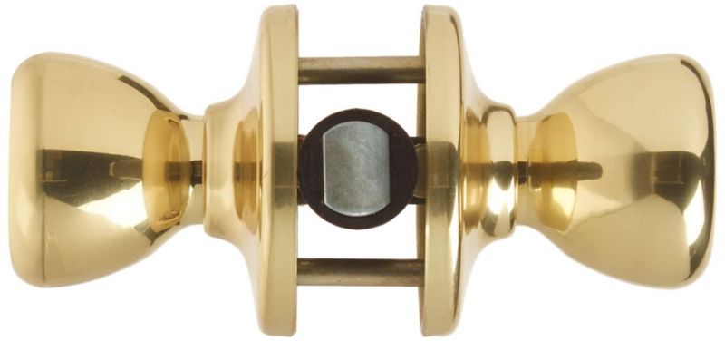 Pomo de puerta Kwikset para interior de casa móvil pasillo latón pulido