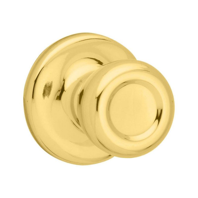 Pomo de puerta Kwikset para interior de casa móvil pasillo latón pulido