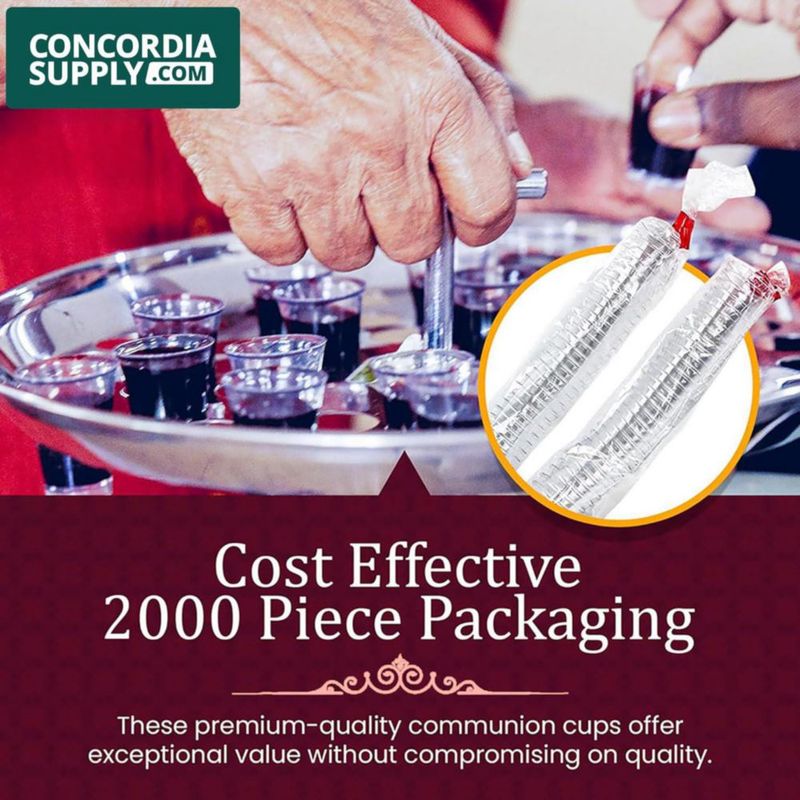 Copa de Comunión Concordia Supply 3 cm Plástico Transparente 2000 unidades