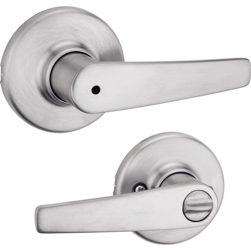 Manija de Puerta Kwikset Privacy Cromo Satinado Reversible