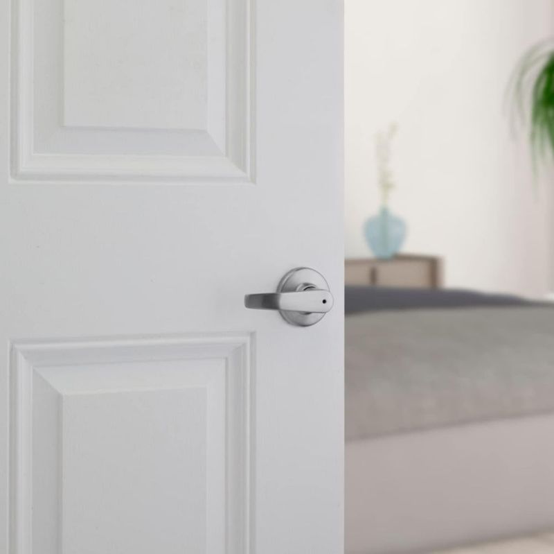 Manija de Puerta Kwikset Privacy Cromo Satinado Reversible