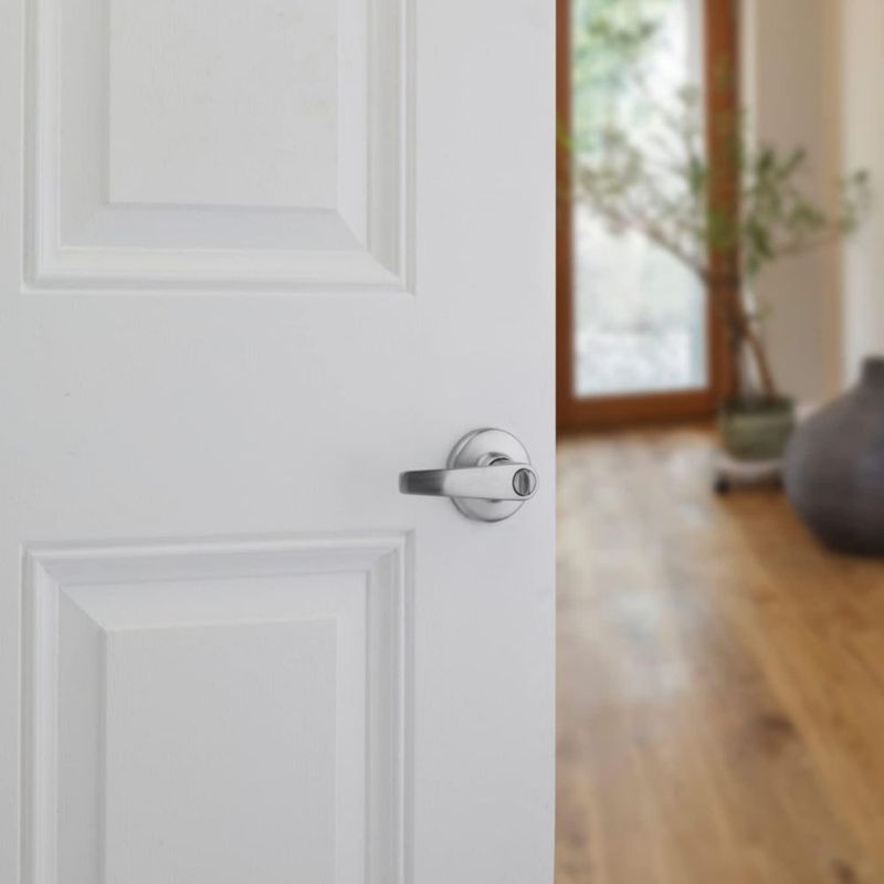 Manija de Puerta Kwikset Privacy Cromo Satinado Reversible