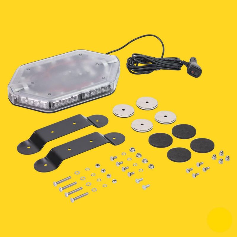 Barra de luz estroboscópica LED LAMPHUS 30 cm 40 W ámbar 63 patrones