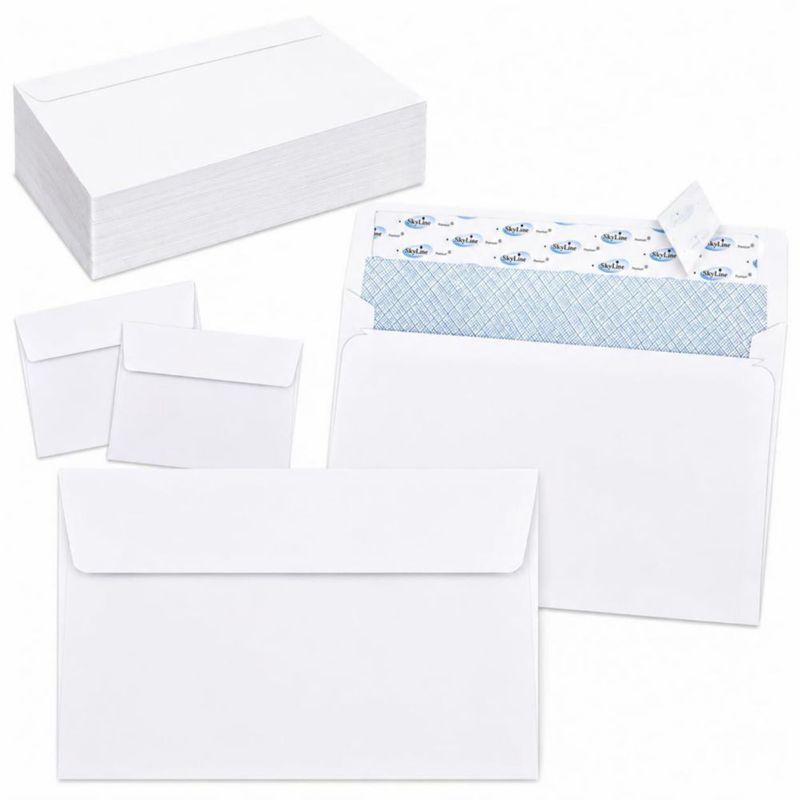 Sobre PRALB blanco kraft 11 × 16 cm con cierre autoadhesivo – paquete de 200