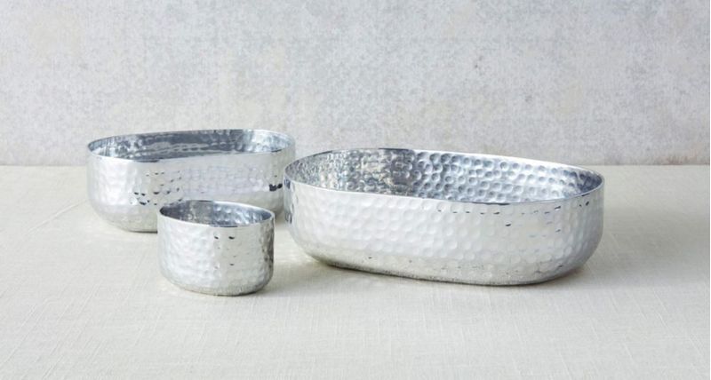 Cesta para Entradas American Metalcraft 735 ml Plateada Ovalada
