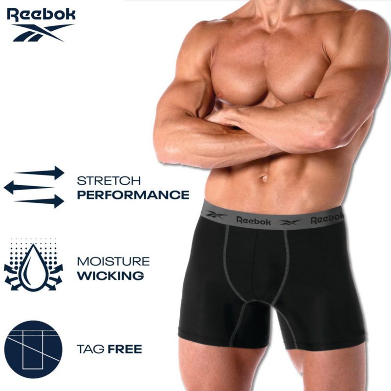Boxer Reebok pack de 4 con bolsillo contorno de 15 cm
