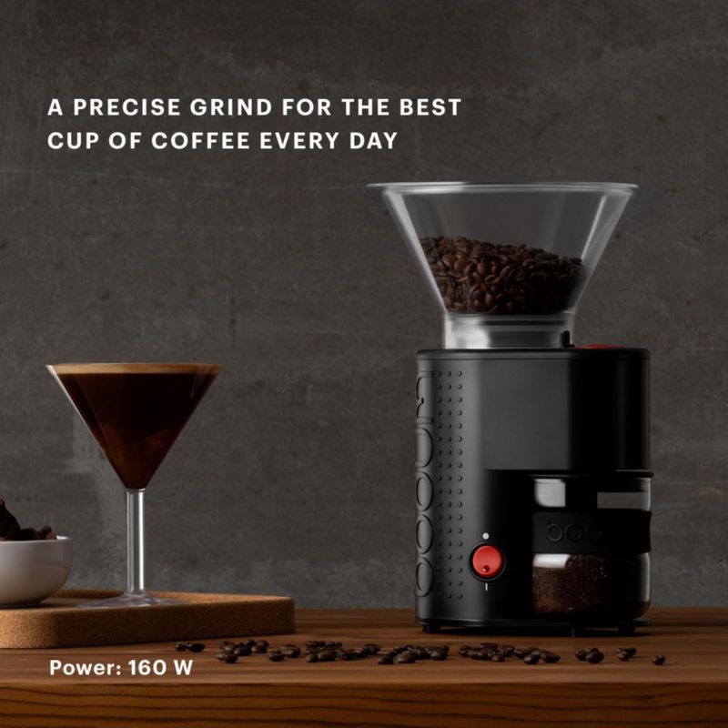 Molino de café Bodum Bistro eléctrico de muelas cónicas 12 ajustes