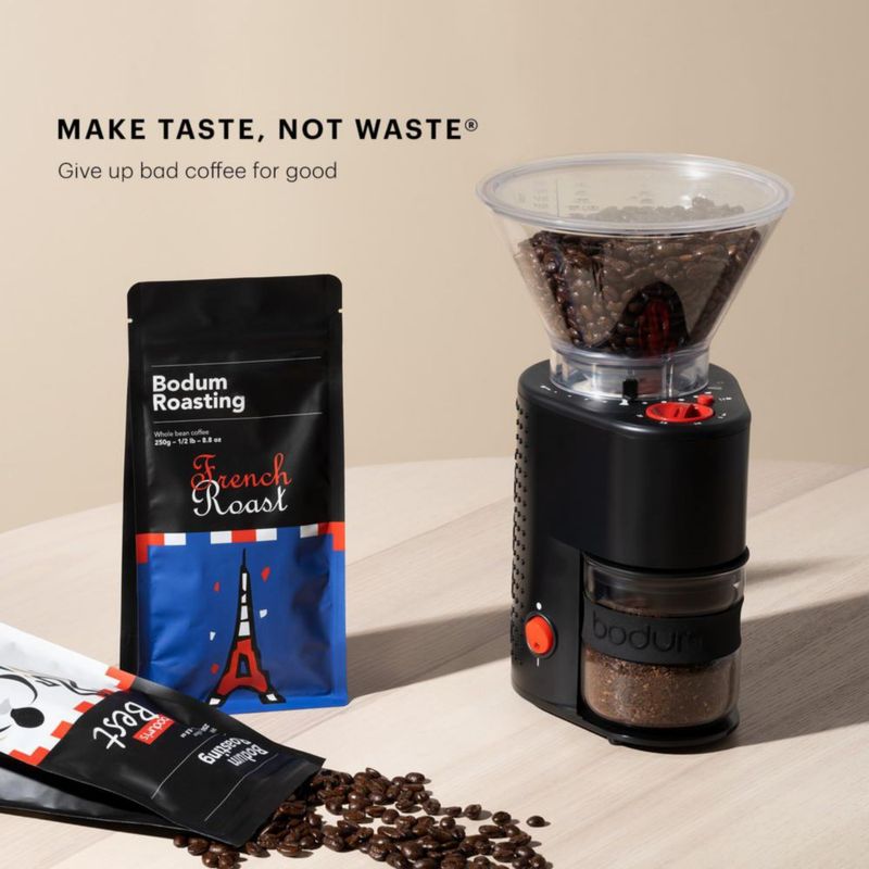 Molino de café Bodum Bistro eléctrico de muelas cónicas 12 ajustes