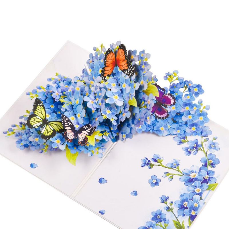 Tarjeta de felicitación Joyvine 3D Pop‑up mariposa y flor