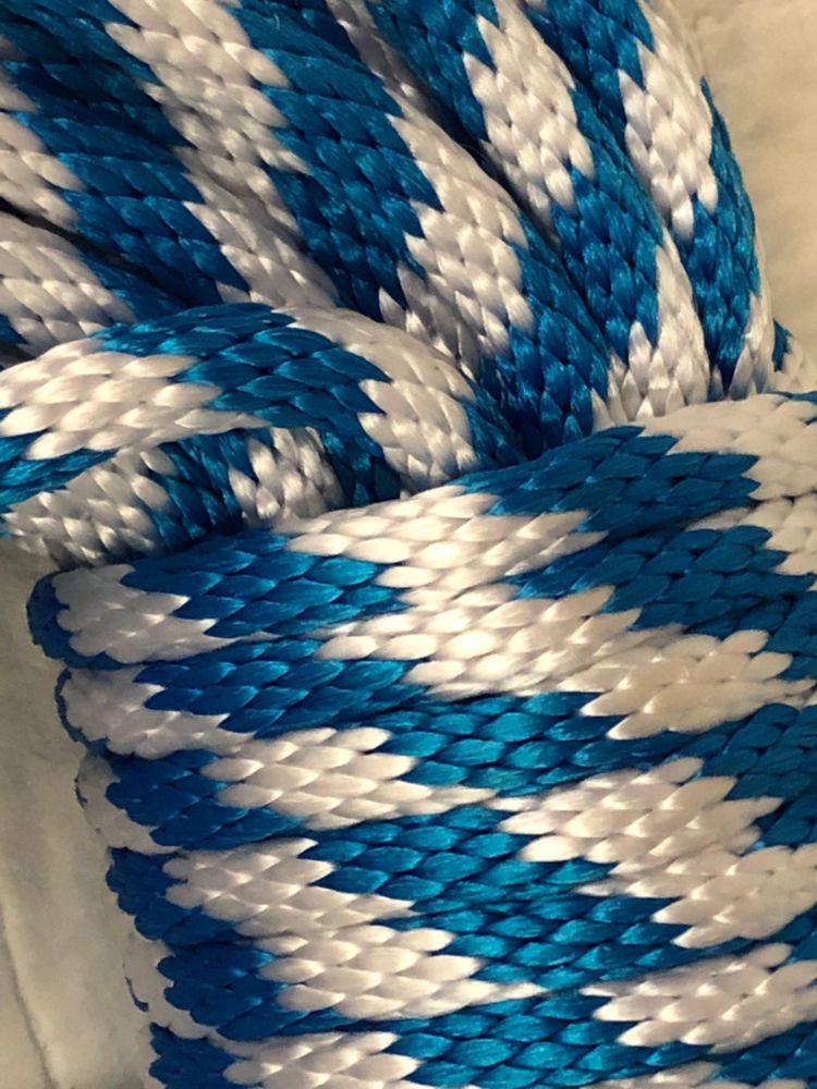 Cuerda Derby Blue Ox Rope 16 cm 30 m Blanco/Azul