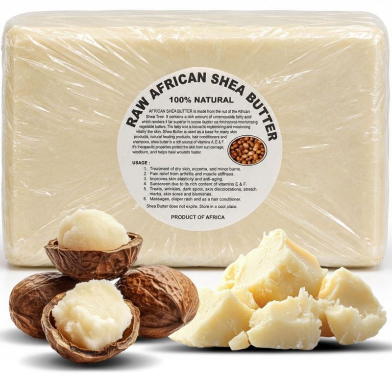 Manteca de karité HERBOGANIC 23 kg Cruda Orgánica Blanco marfil