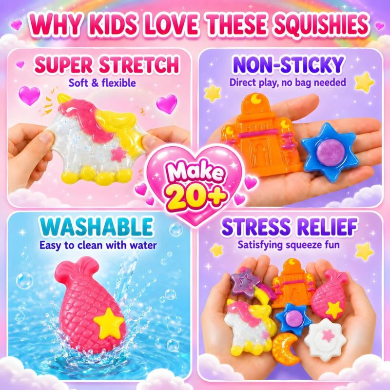 Kit DIY de Squishy Unicornio Carolart 6 años +