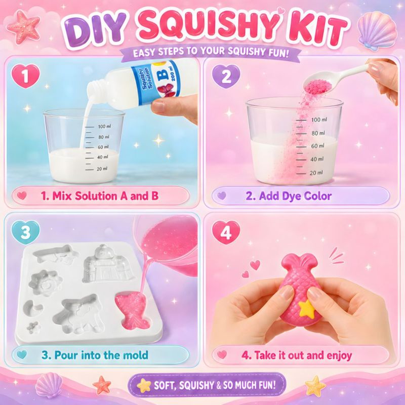 Kit DIY de Squishy Unicornio Carolart 6 años +