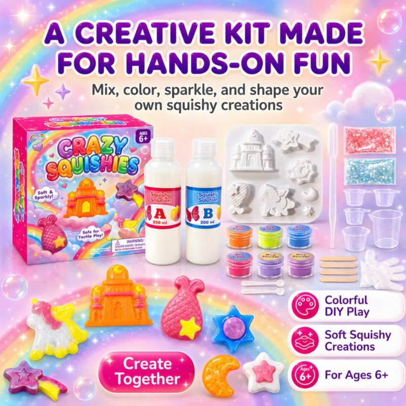 Kit DIY de Squishy Unicornio Carolart 6 años +