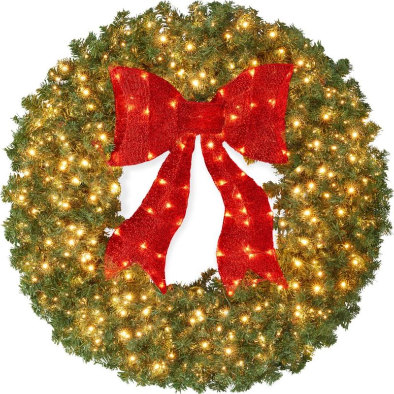 Corona navideña Best Choice Products 61 cm con 70 luces LED