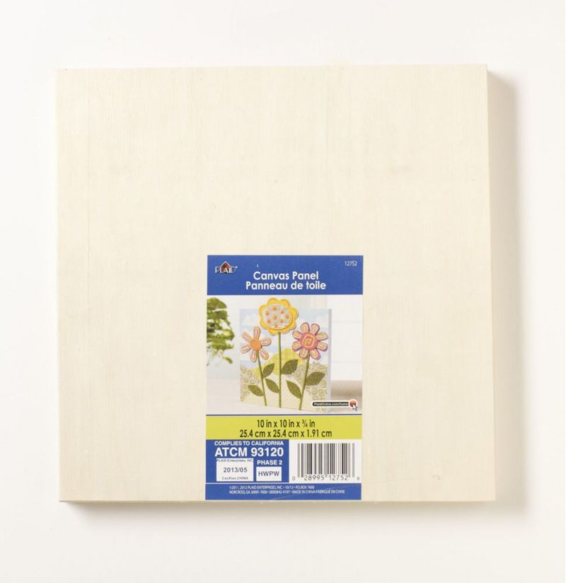 Panel de Lienzo de Madera Plaid 25 cm x 25 cm