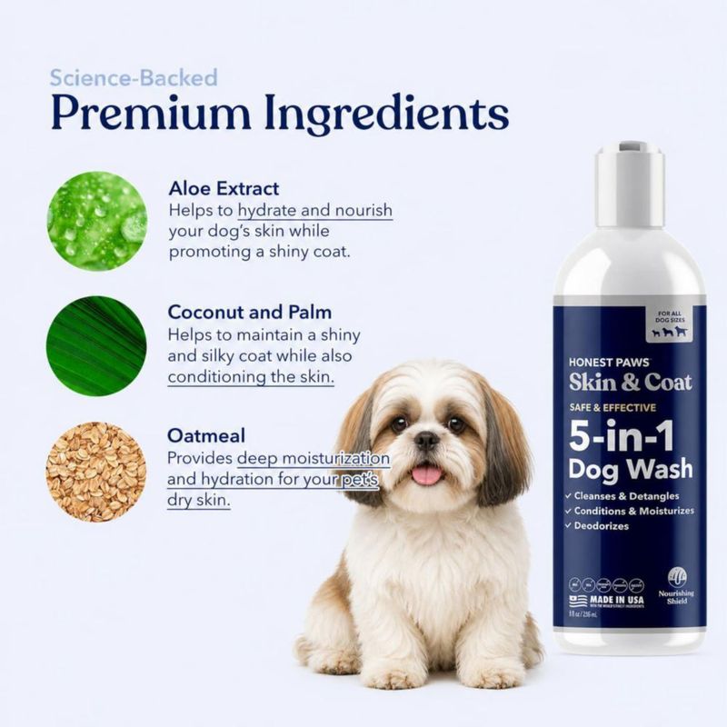 Champú para Perro Honest Paws 236 ml Alivio de Picazón