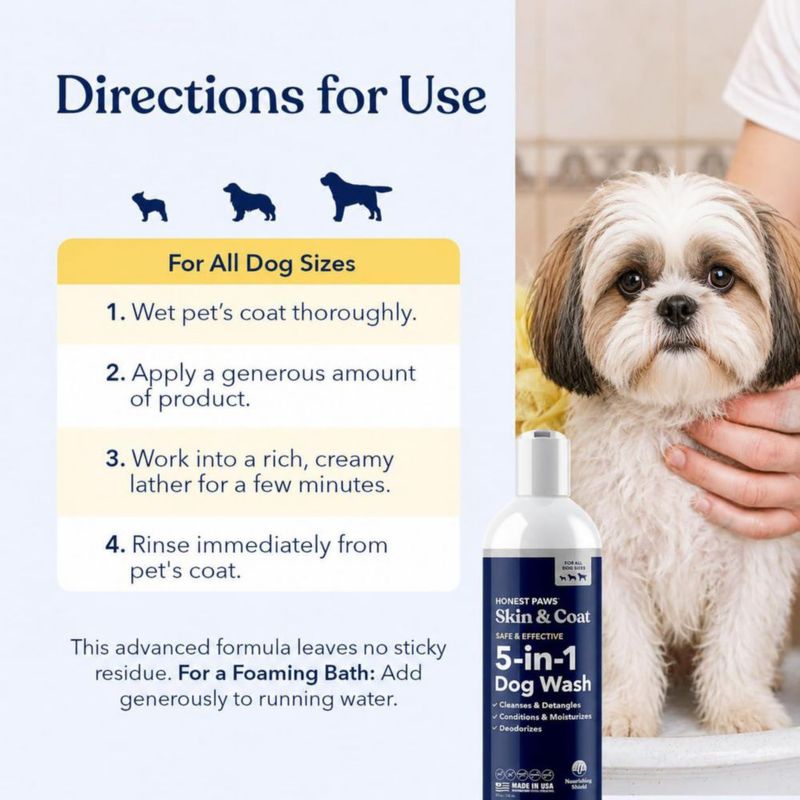 Champú para Perro Honest Paws 236 ml Alivio de Picazón