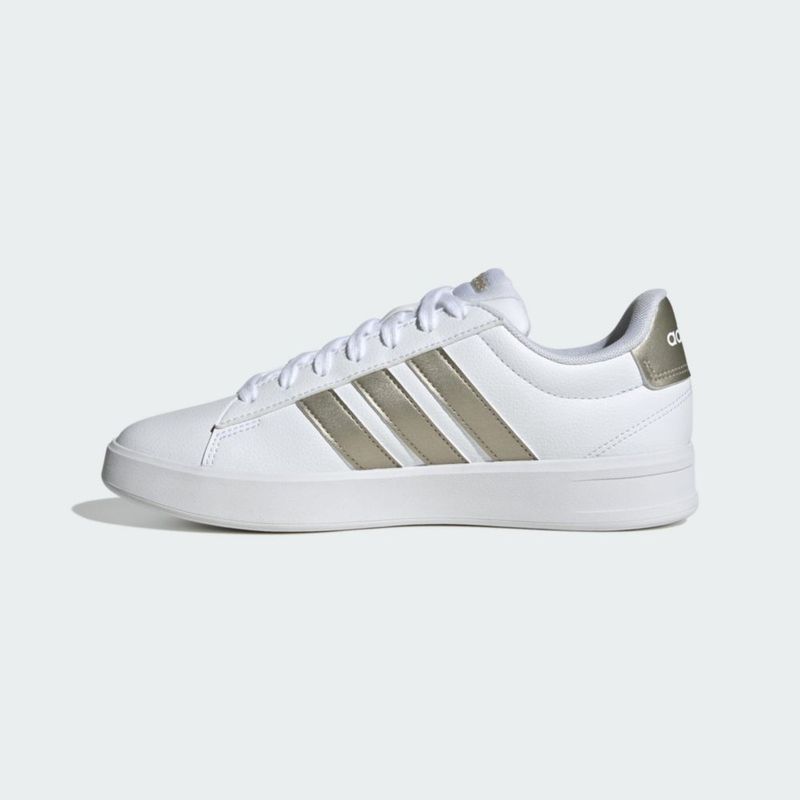 Zapatillas adidas Grand Court 3.0 Blanco/Metálico Cibernético Talla 10
