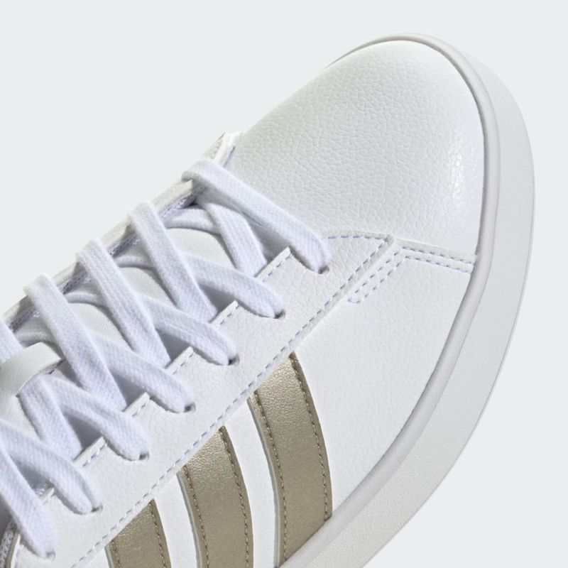 Zapatillas adidas Grand Court 3.0 Blanco/Metálico Cibernético Talla 10
