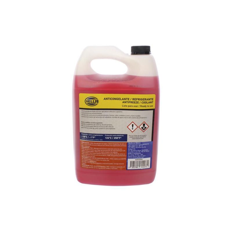 ANTICONGELANTE HELLA ROJO DILUIDO 33% 3.785L HCR33GAL