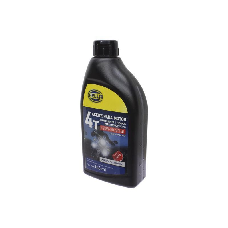 ACEITE HELLA MULTIGRADO MOTO 4T 20W50 SLJ 946ML HMMO-20W50LT