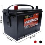 Batería Automotriz América Modelo AM-34-600 12V 600 Amperes