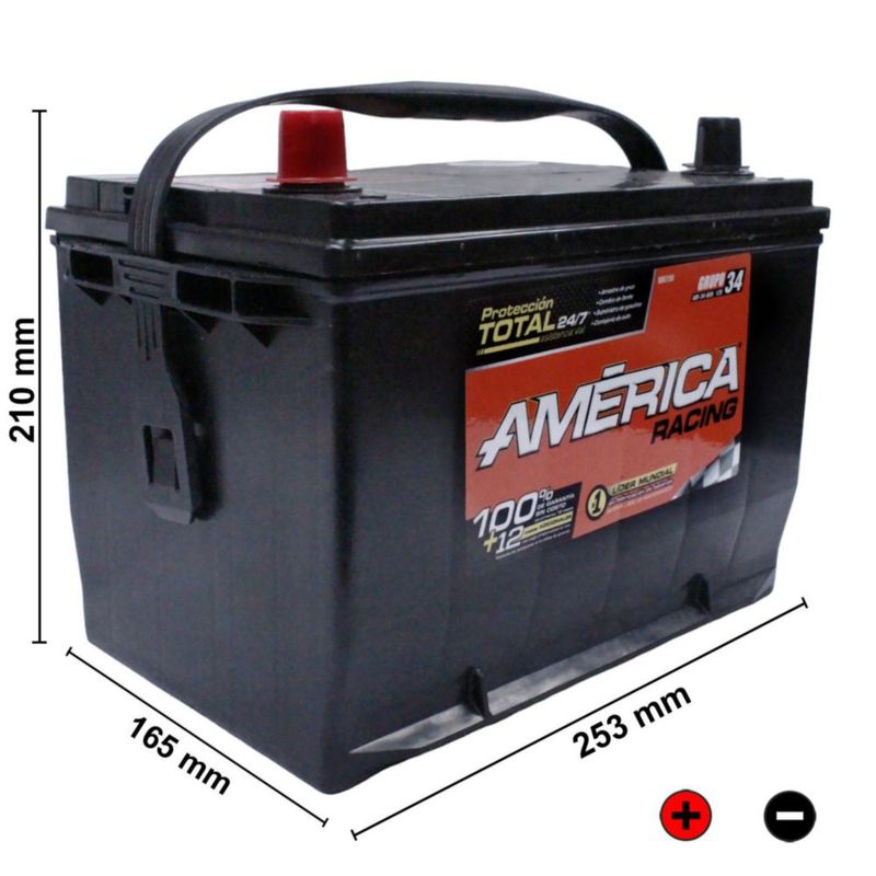 Batería Automotriz América Modelo AM-34-600 12V 600 Amperes