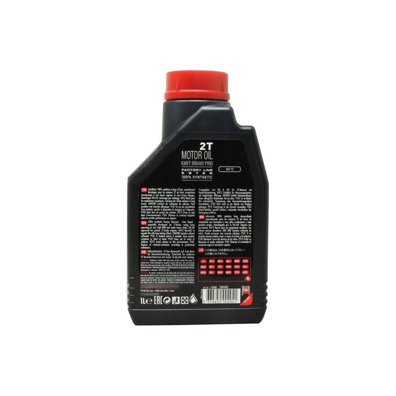 ACEITE MOTUL MOTO SINTETICO KART GRAND PRIX 2T 1LT 105884