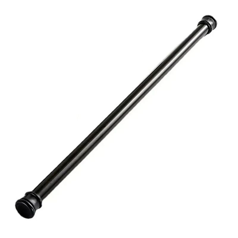 Barra de Cortina Extensible de Acero Inoxidable para Baño, Negro, 90cm a 1.6m