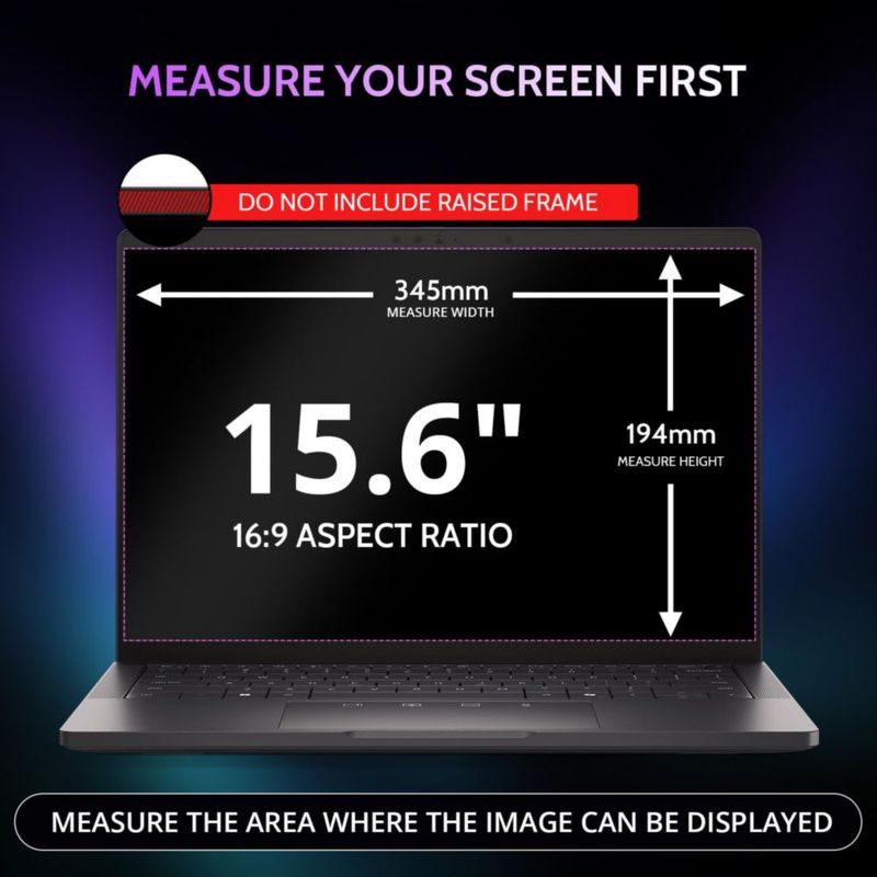 Protector de pantalla Peslv 156" filtro de privacidad de 4 direcciones