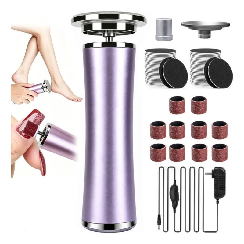 Removedor Electrico De Callos Pies 2en1 Pedicura Profesional, Color Lila