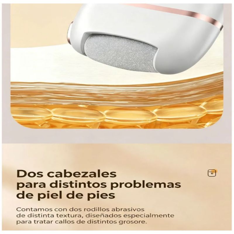 Removedor De Callos Recargable Pedicura Exfoliante Lima Pies, Color Blanco
