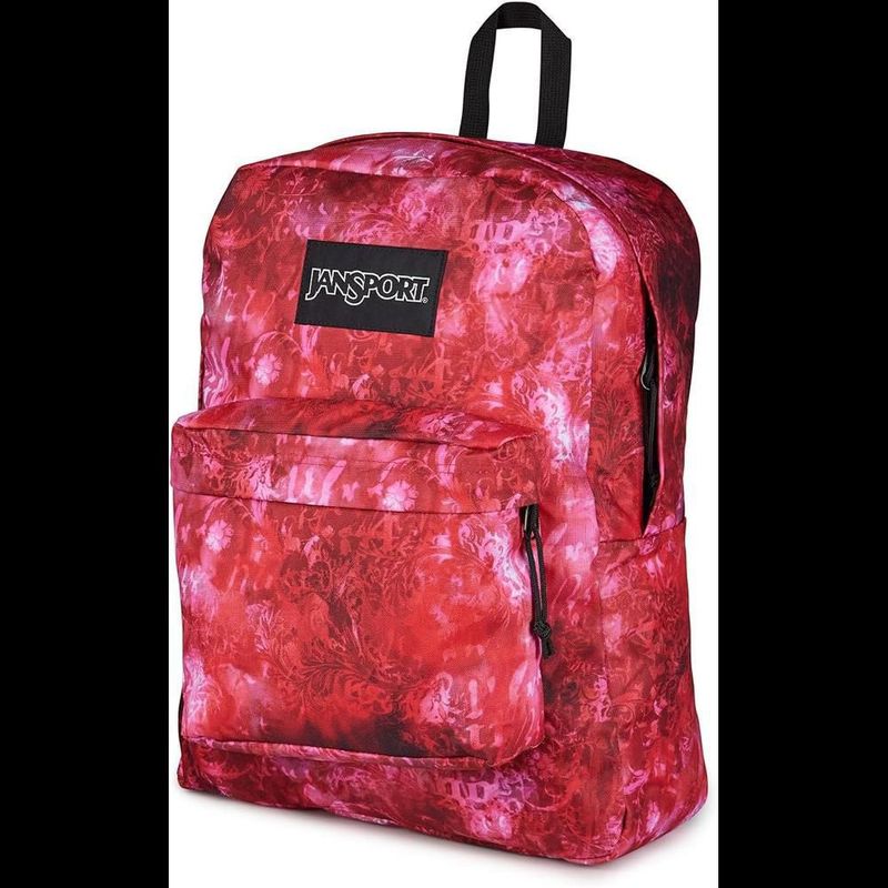 Mochila jansport superbreak plus red/white/black