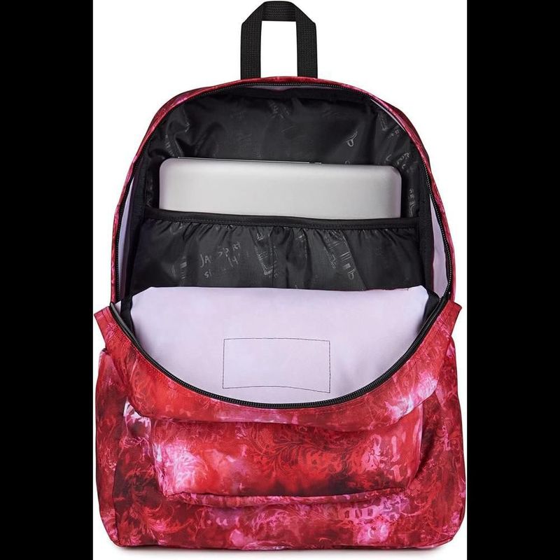 Mochila jansport superbreak plus red/white/black