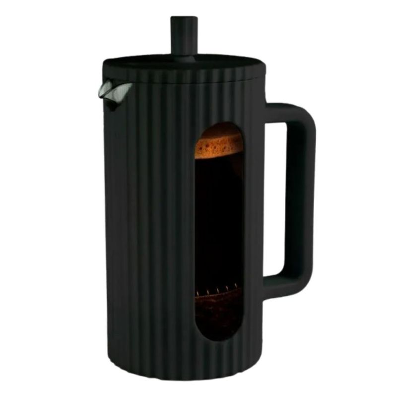 Cafetera Prensa Francesa Dilimi Acero Inoxidable Vidrio 1L, Color Negro