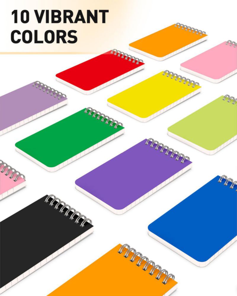 Cuadernos Dynta Mini 3x5 pulgadas paquete de 50 unidades coloridas