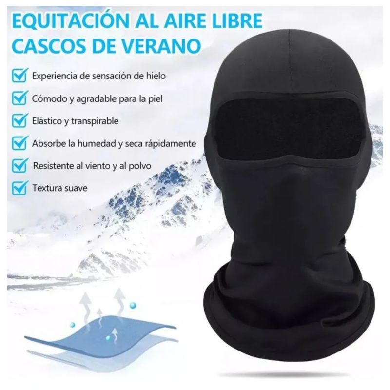 Pack de 5 en Negro Pasamontañas Táctico Militar, Color Negro