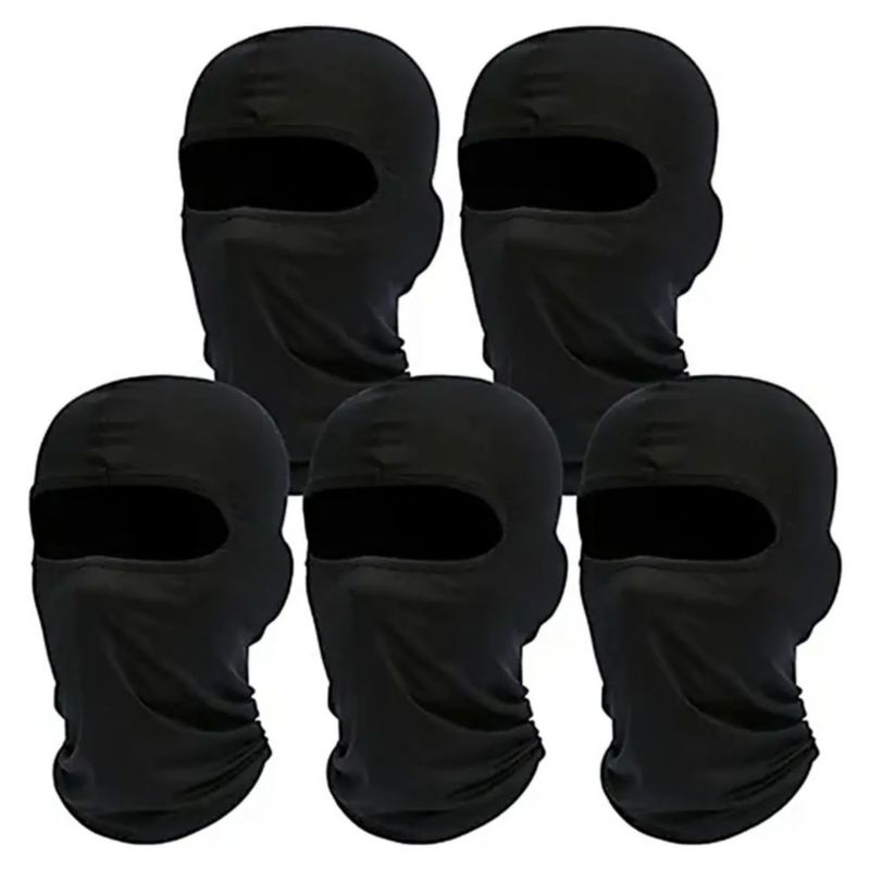 Pack de 5 en Negro Pasamontañas Táctico Militar, Color Negro