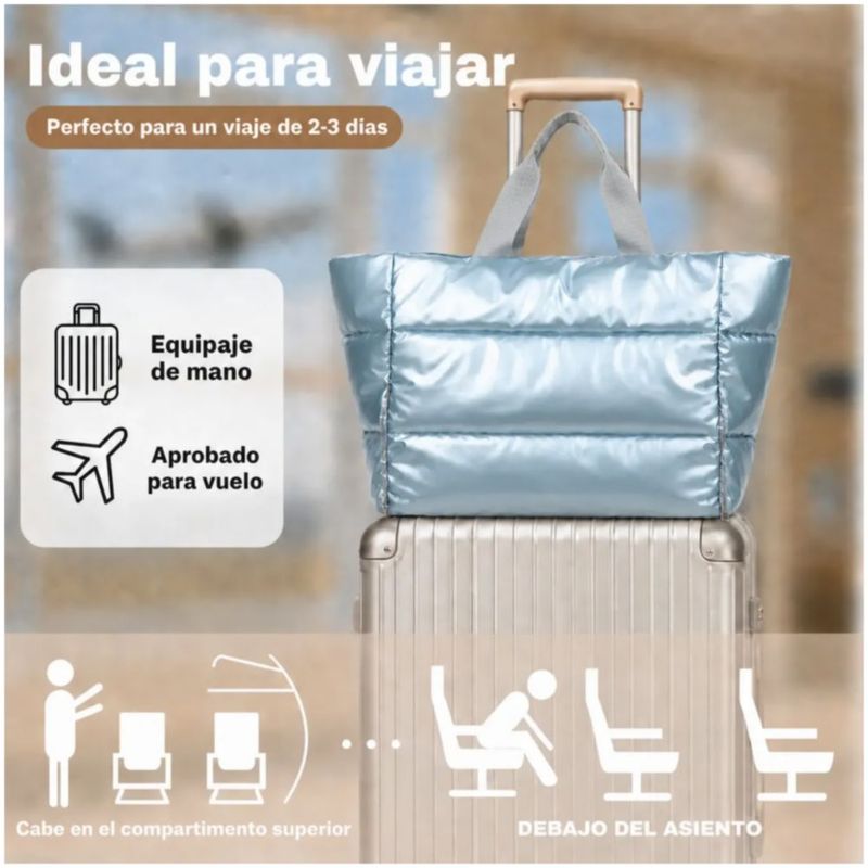Bolsa De Viaje Maleta Deportiva Para Mujer Gym Impermeable, Color Azul