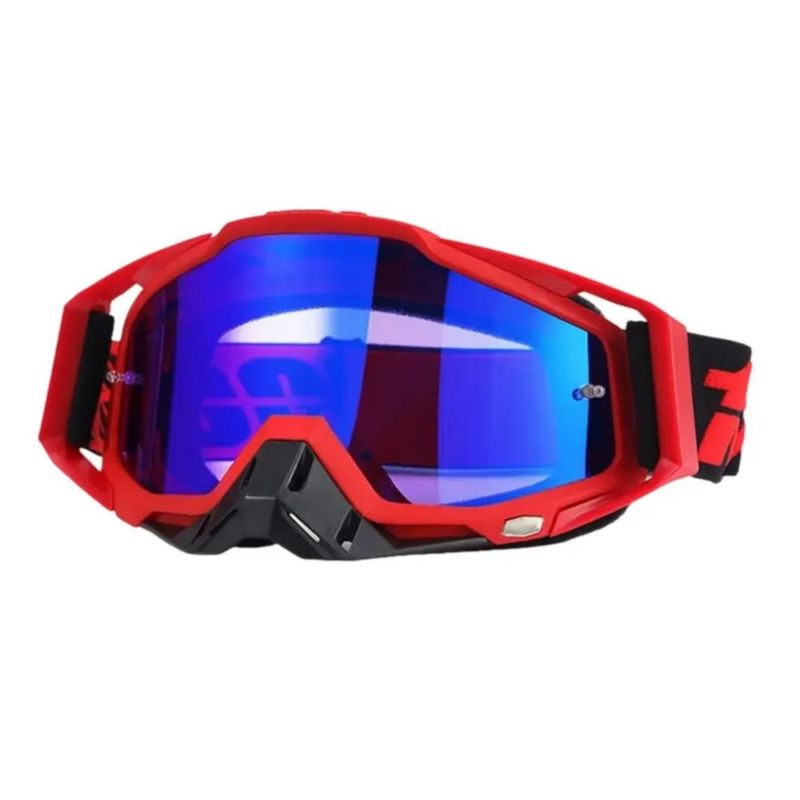 Googles Motocross De Tácticas Ajustables Para Sport Gafas, Color Rojo azul