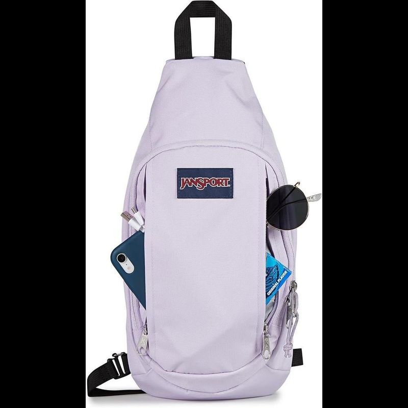 Mochila cruzada jansport move sling pastel lilac